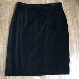 Escada velvet skirt in black.